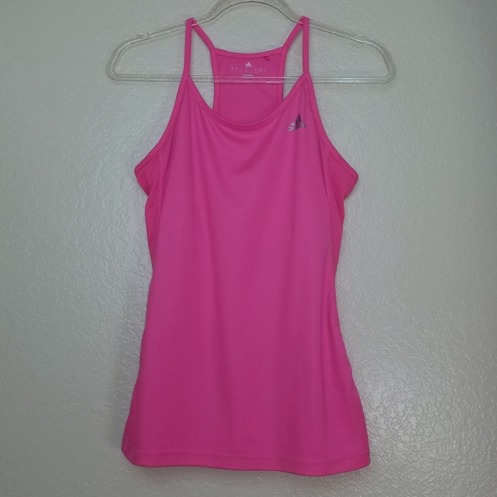 Adidas Climate Pink Razorback Tank with bra Medium
